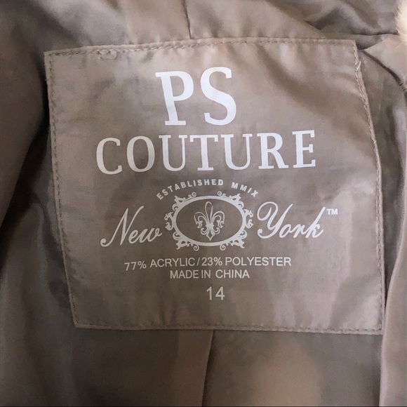 PS COUTURE faux fur hooded jacket, size 14 - Picture 6 of 7